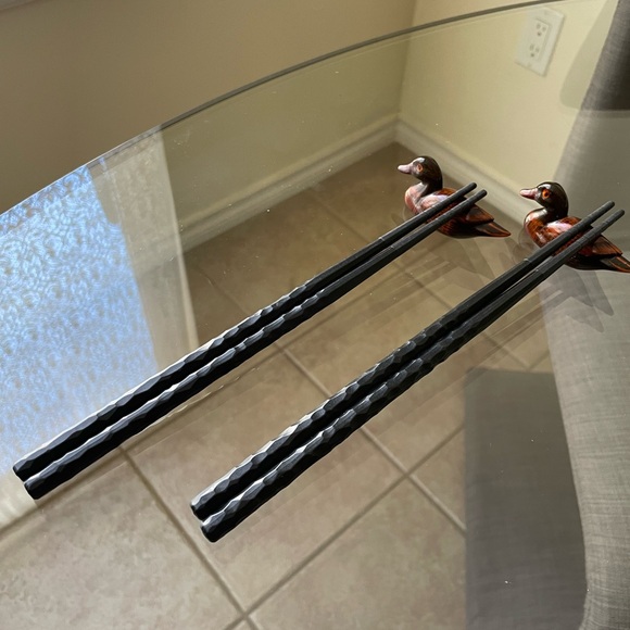 Japanese - chopsticks rest (wood) cute 4 ducks as a set - Picture 3 of 4